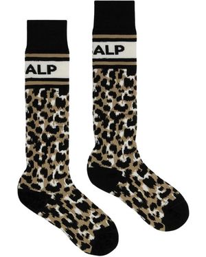 Fusalp Ondergoed ,Veelkleurig ,Wol Leopard Sok Ski Sokken - Zwart