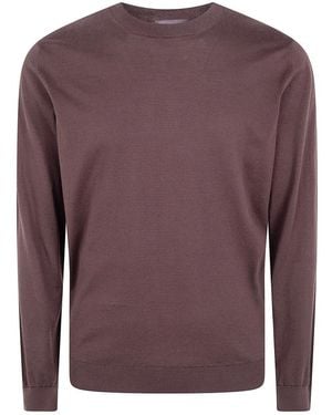 FILIPPO DE LAURENTIIS Round-Neck Knitwear - Purple