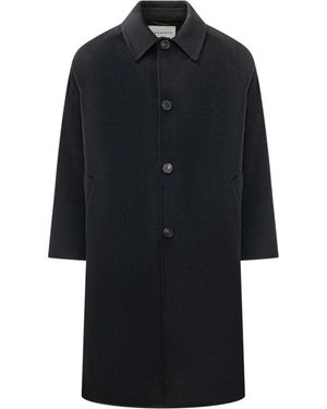 Amaranto Single-Breasted Coats - Negro