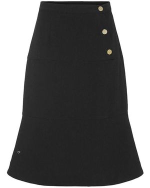 Heartmade Hochwertiger Midi Rock für Frauen - Schwarz
