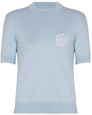 Balmain Round-Neck Knitwear - Azul