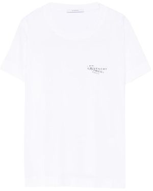 Givenchy T-Shirt Aus Baumwolle Mit Stempel-Print - Weiß