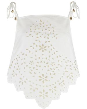 Self-Portrait Sleeveless Tops - White