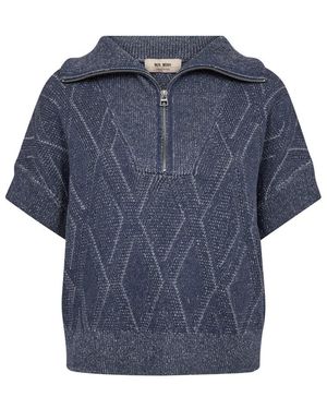 Mos Mosh V-Neck Knitwear - Blue