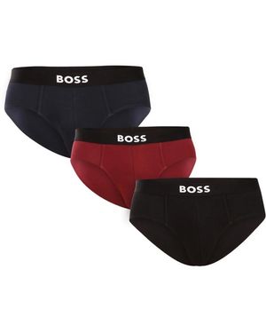 HUGO Hipbr 3P One Briefs - Schwarz