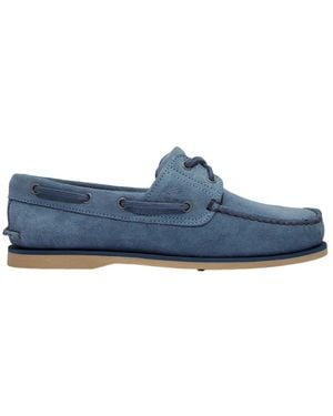 Timberland Blaue Wildleder-Bootsschuhe
