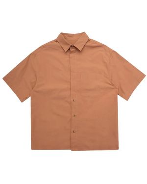 A PAPER KID Short Sleeve Shirts - Brown