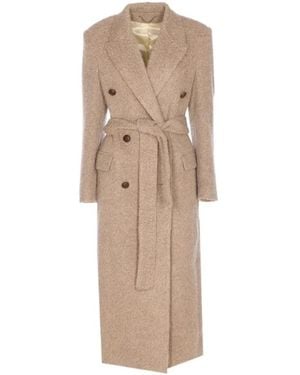 Golden Goose Belted Coats - Neutro