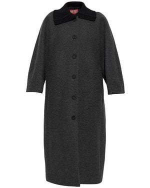 DIESEL Single-Breasted Coats - Negro