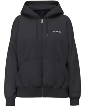 Guess Hoodies & Sweatvesten ,Zwart ,Zip-Throughs