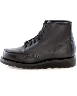 Red Wing Schoenen ,Zwart ,Leer 6" Moc Toe Boot