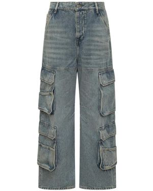 DIESEL Wide Jeans - Gris