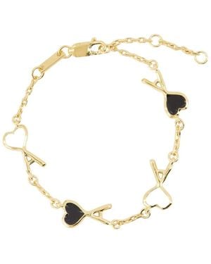 Ami Paris Hammered Ami De Coeur Dünnes Armband - Mettallic