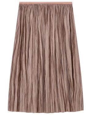 Roberto Collina Midi Rok - Bruin
