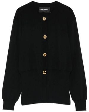 Karl Lagerfeld Buttoned Cardigan - Schwarz