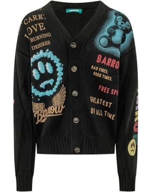 Barrow V-Ausschnitt Strickjacke - Schwarz