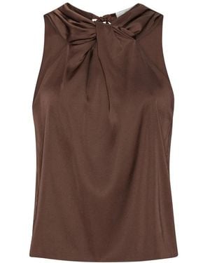 Karmamia Elegantes Florence Top Mit Knotendetail - Braun