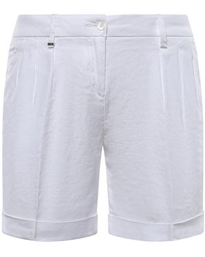 Fay Korte Broeken ,Wit ,Katoen Casual Shorts - Blauw