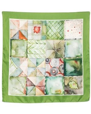 D'Aniello Silky Scarves - Green