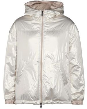 Brunello Cucinelli Down Kapuzenjacke - Grau