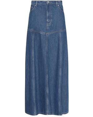 Moss Copenhagen Denim A-Lijn Rok - Blauw