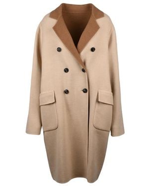 Eleventy Double-Breasted Coats - Neutro