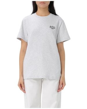 A.P.C. Effortless Crew Neck T-Shirt - Grijs