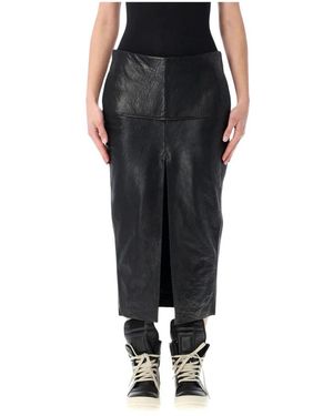 Rick Owens Leather Skirts - Black