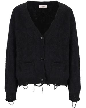 Laneus Boucle Bomberjack Met Knopen - Zwart