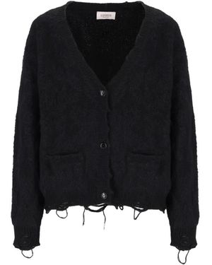 Laneus Boucle Bomberjack Met Knopen - Zwart