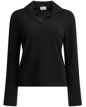 Semler Truien & Vesten ,Zwart ,Kasjmier Cashmere Blend Polo Sweater
