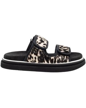 Hogan Flache Riemchensandalen - Schwarz