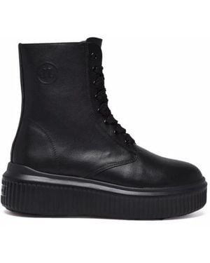 Janet & Janet Lace-Up Boots - Black
