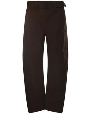 Lemaire Twisted Belted Pants - Bruin