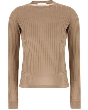 The Row Round-Neck Knitwear - Natural