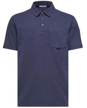 Moncler Polo Shirts - Blu