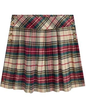 Polo Ralph Lauren Cream/ Cotton Twill Tartan Skirt - Multicolour