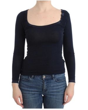 Ermanno Scervino Long Sleeve T-Shirts - Black