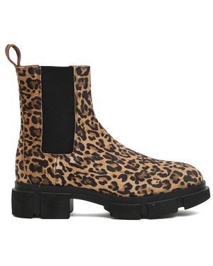 Copenhagen Shoes Leopardenmuster Stiefeletten - Braun