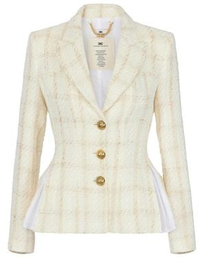 Elisabetta Franchi Tweed Jasje - Wit
