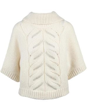 Peserico Round-Neck Knitwear - Bianco