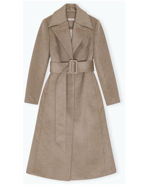 REMAIN Birger Christensen Belted Coats - Naturel