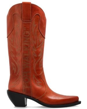 Off-White c/o Virgil Abloh Santiag Stiefel Mit Hohem Absatz - Rot