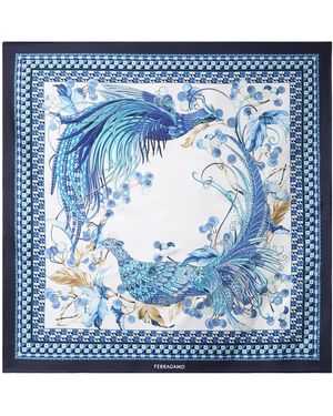 Ferragamo Accessoires ,Veelkleurig ,Silky Scarves - Blauw