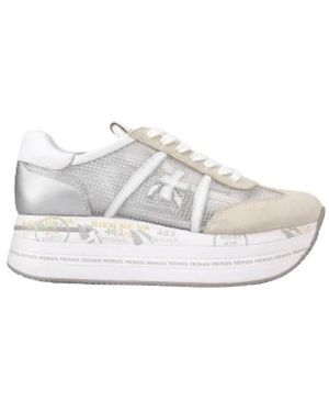Premiata Schoenen ,Veelkleurig ,Leer Beth Sneakers - Wit