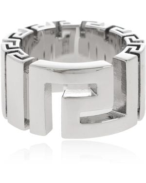 Versace Greca Ring - Metallic
