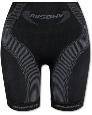 MISBHV Kurze Leggings Mit Logo - Schwarz