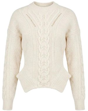 Dondup Rundhals-Strickpullover - Weiß