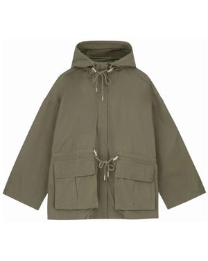 Skall Studio Garden Parka Jas - Groen