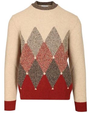 Ballantyne Diamond Mouline Wollpullover - Rot
